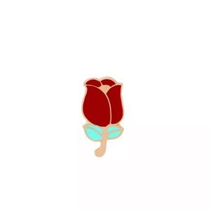 Red Rose brooch gift